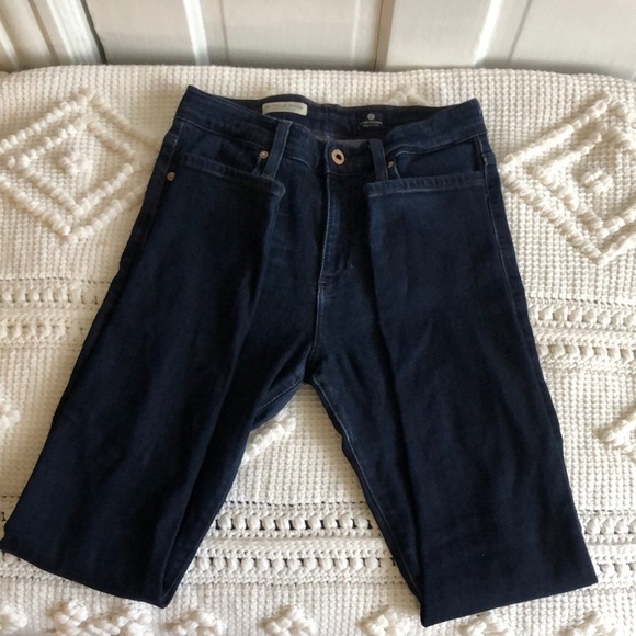 AG Adriano Goldschmied Farrah High Rise Skinny Jeans Dark Wash Made In U.S.A 28 - Picture 1 of 9